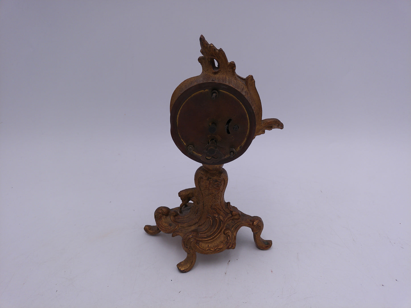 Art Nouveau Clock Gilt Gold Bronze Vintage small deer on base