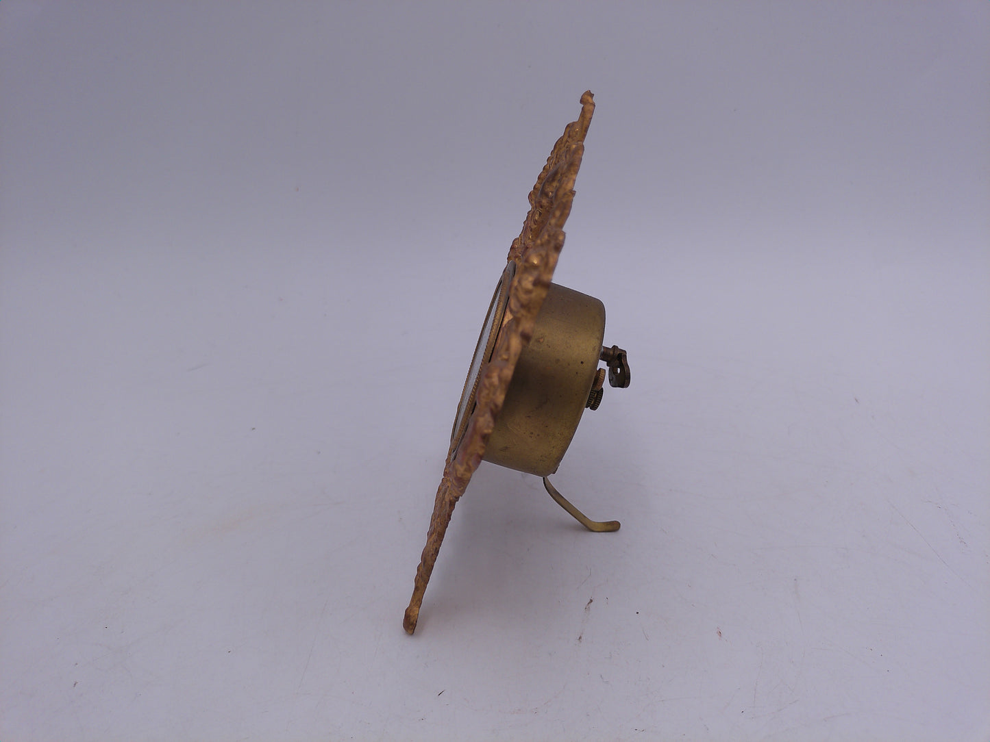 New Haven Clock Co. with Gold Brass Stand and Angels Cherubim