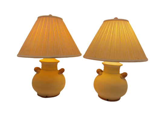 Pair of Traditional Beige Table Lamps