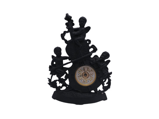 Baroque Style Cherub Musical Ornate Mantel Clock Vintage