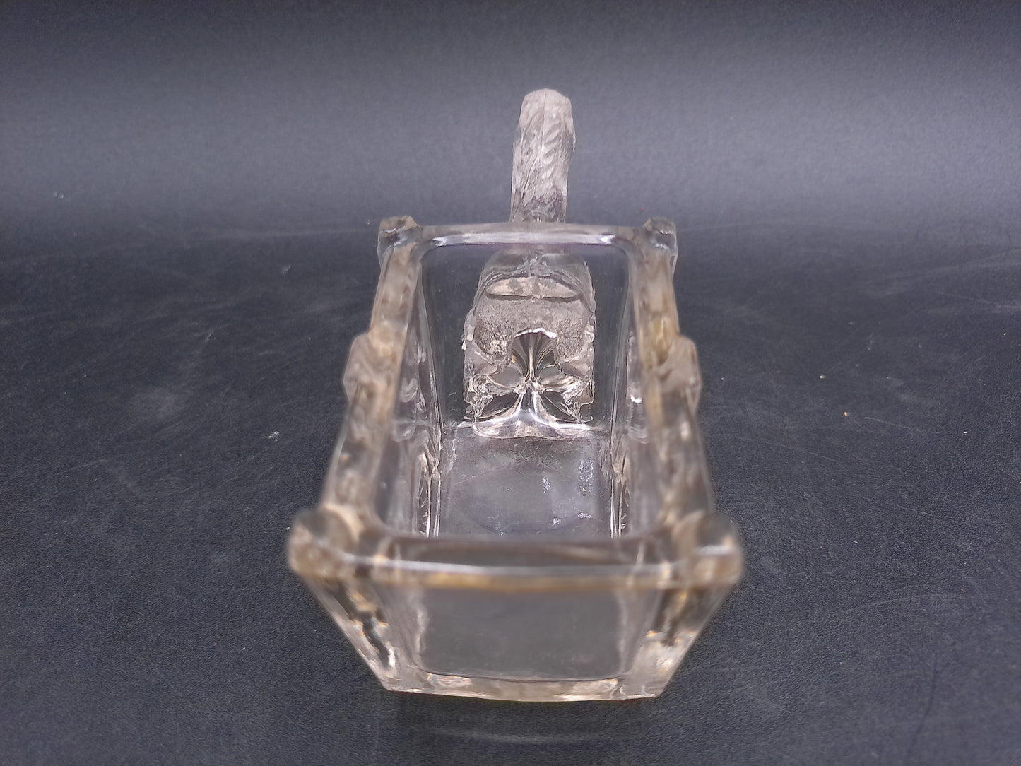 Glass Donkey with Cart Candy Dish 8" L x 4" H