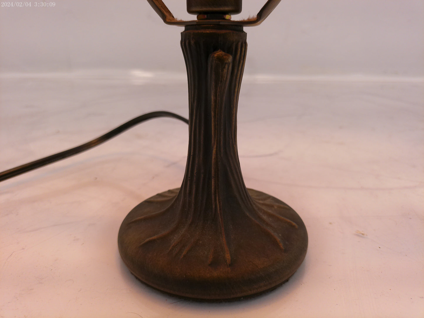 Flowered Stain Glass Antique Lamp
