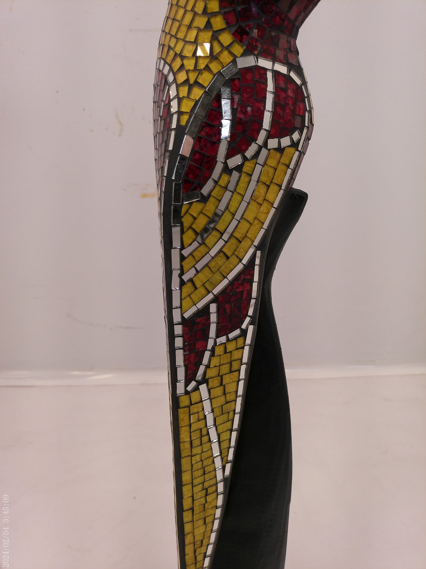 Large Toucan Colored Mirrors Statue