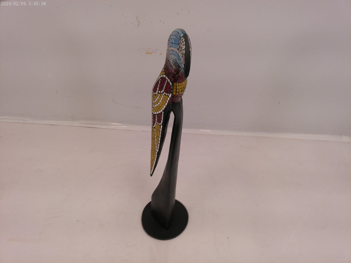 Large Toucan Colored Mirrors Statue