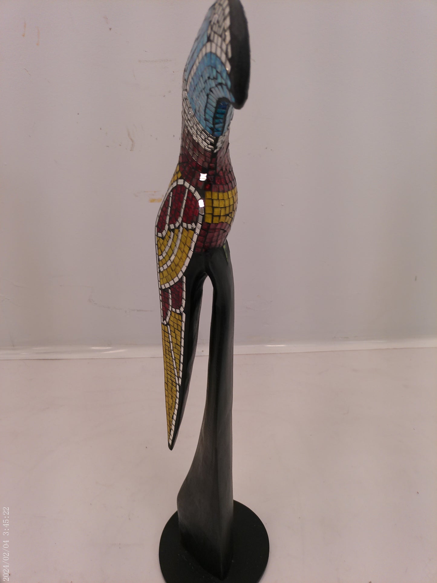 Large Toucan Colored Mirrors Statue