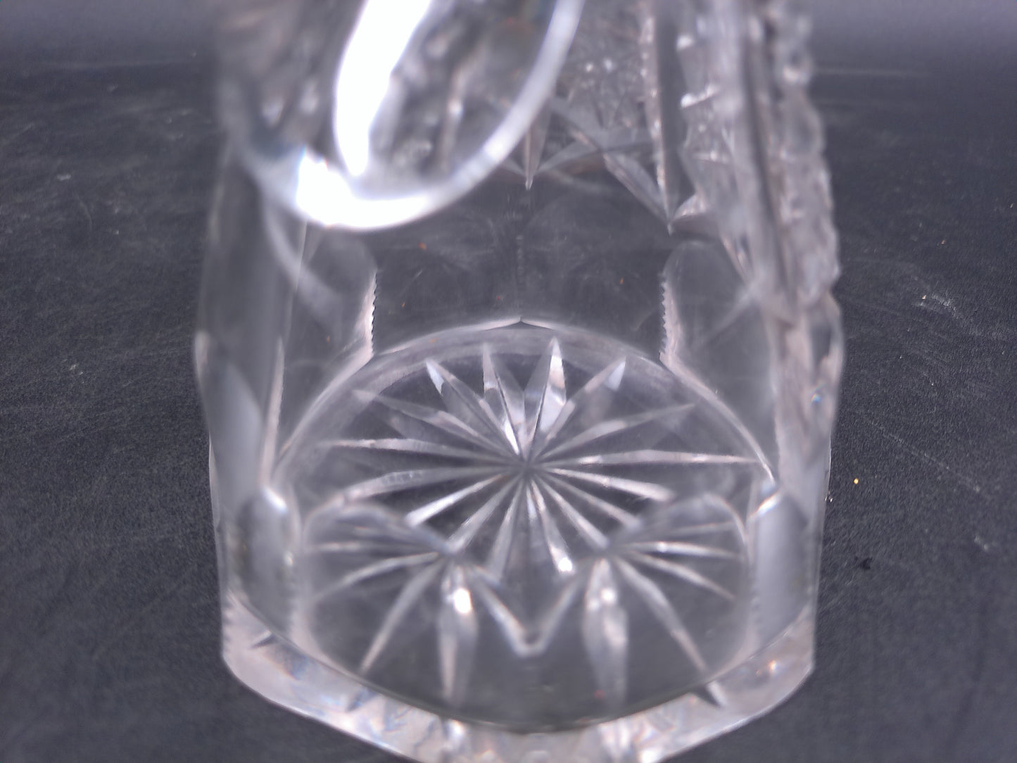 Glass Cruet Small Pitcher With Stopper Oil & Vinegar Dispenser Vintage