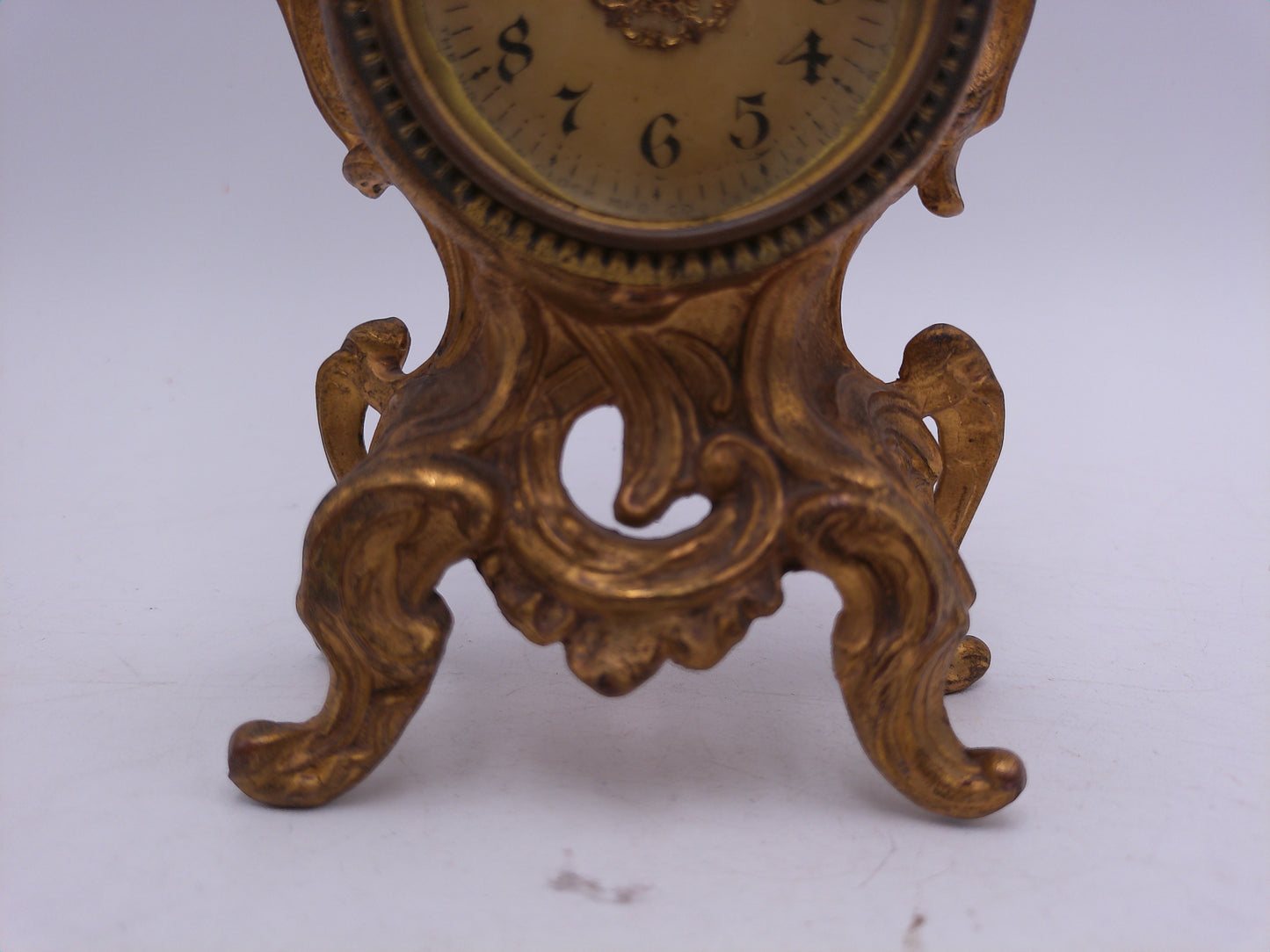 Table clock Small Gilded Bronze Mantel Clock - Bronze Vintage