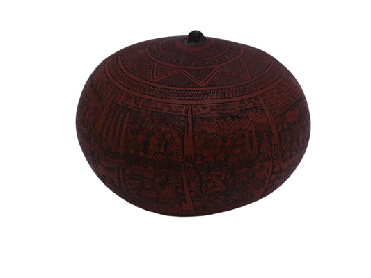 African Hand Carved Gourd