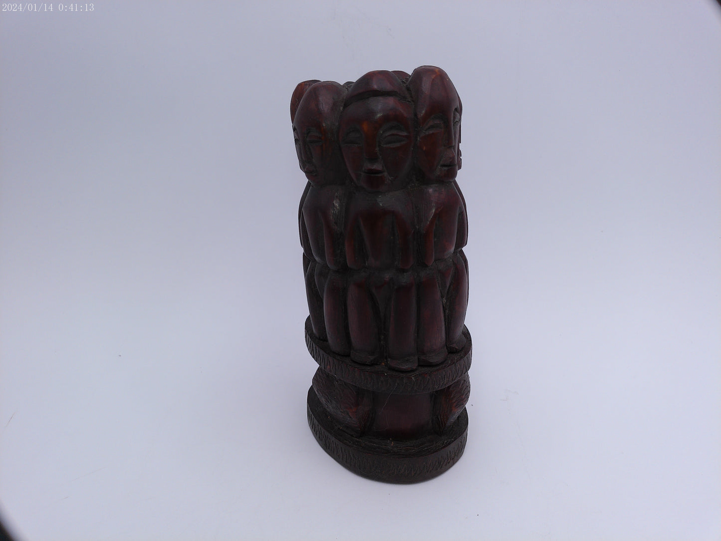 African Hand Craved Mahoney Wood Statue
