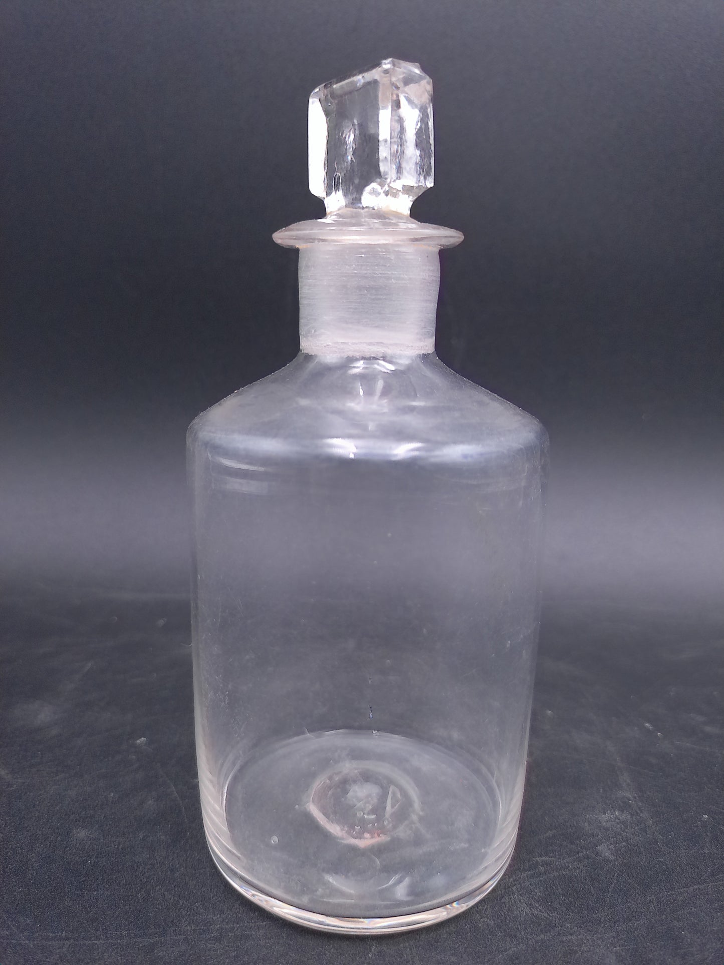 Glass Cologne Bottle With Stopper Peacock Vintage