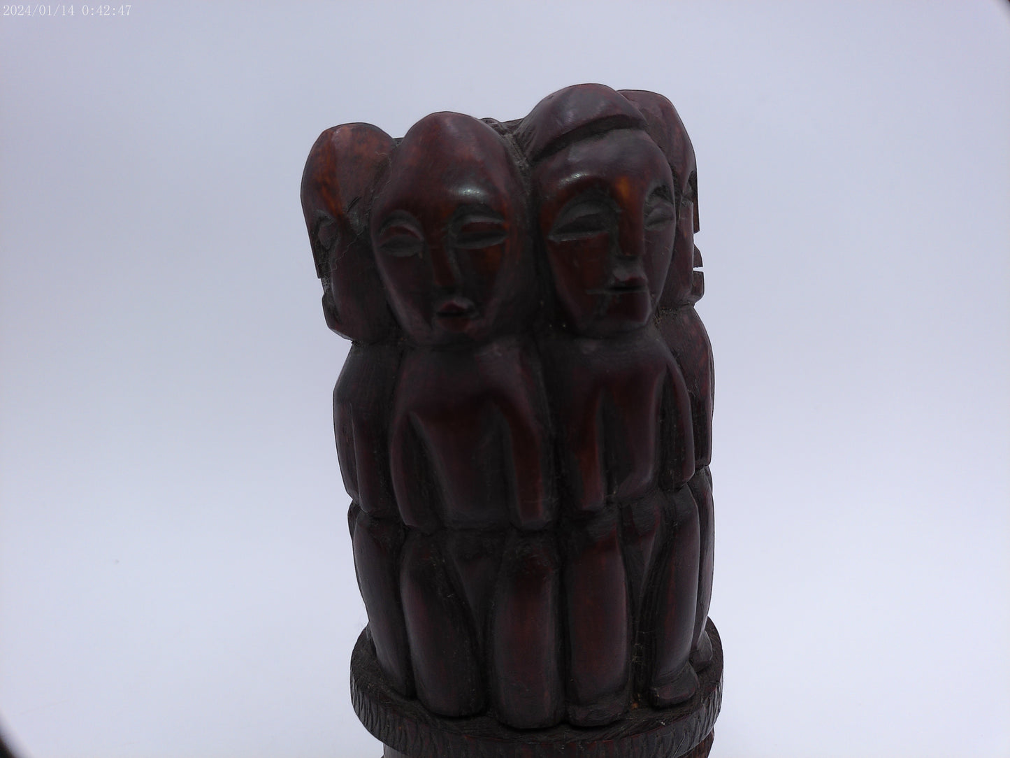 African Hand Craved Mahoney Wood Statue