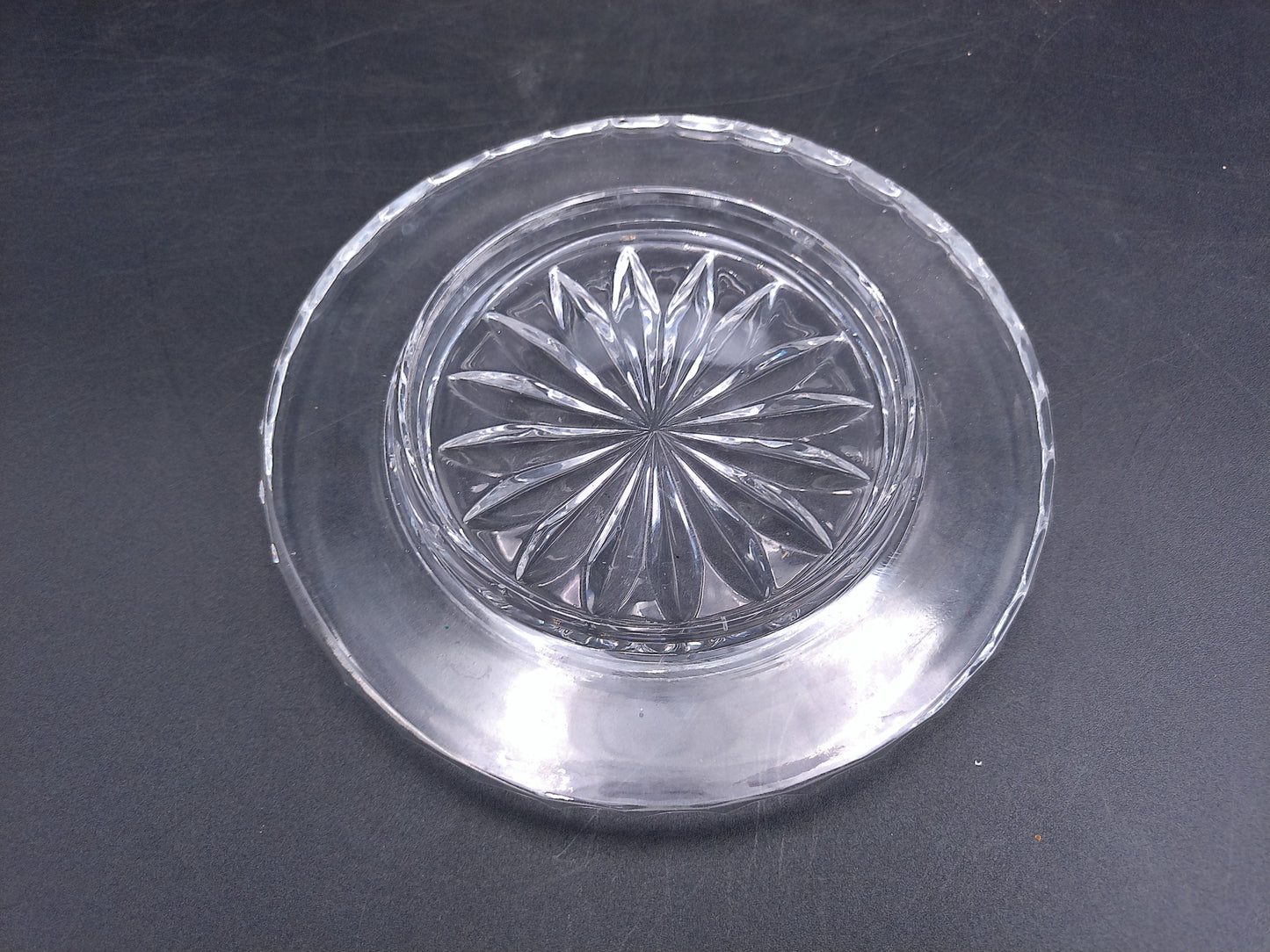 Glass Bottle Top With Bird and Glass plate Misc Items