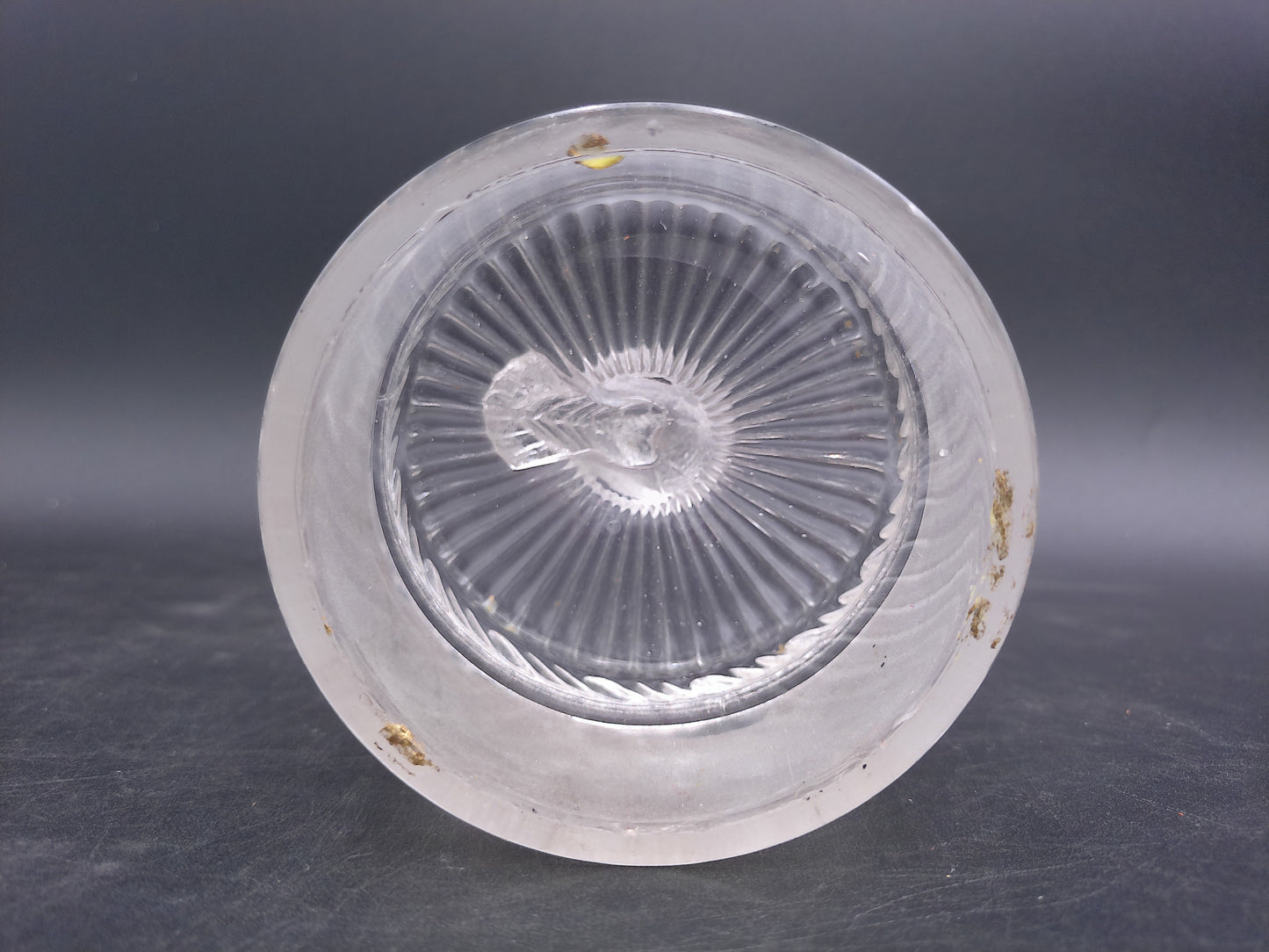 Glass Bottle Top With Bird and Glass plate Misc Items