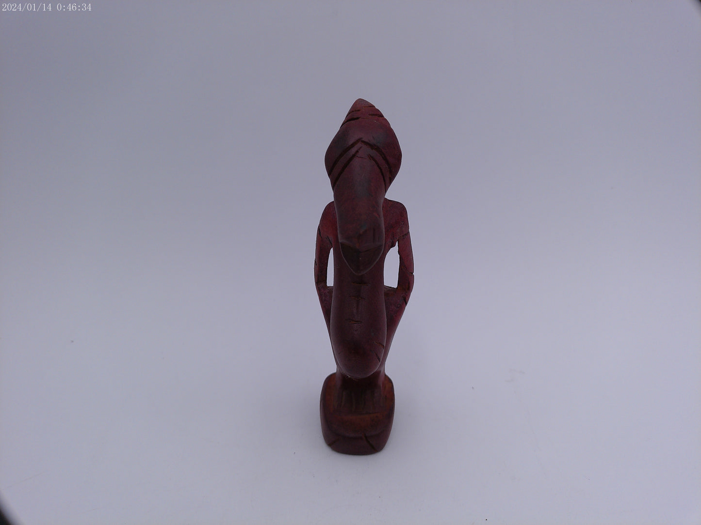 Wood Statue of Pregnant Woman Hand Made in Kenya Besmo Product
