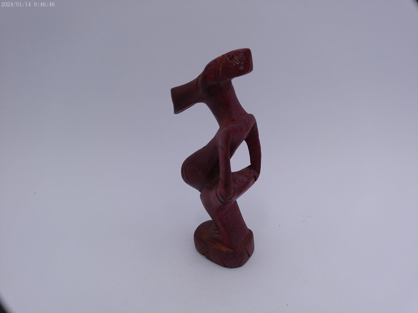 Wood Statue of Pregnant Woman Hand Made in Kenya Besmo Product