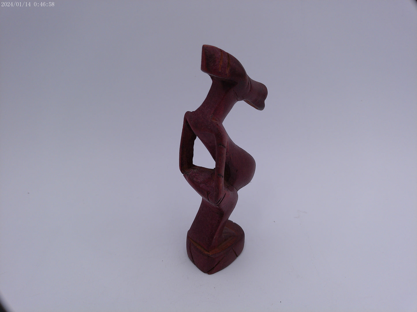 Wood Statue of Pregnant Woman Hand Made in Kenya Besmo Product