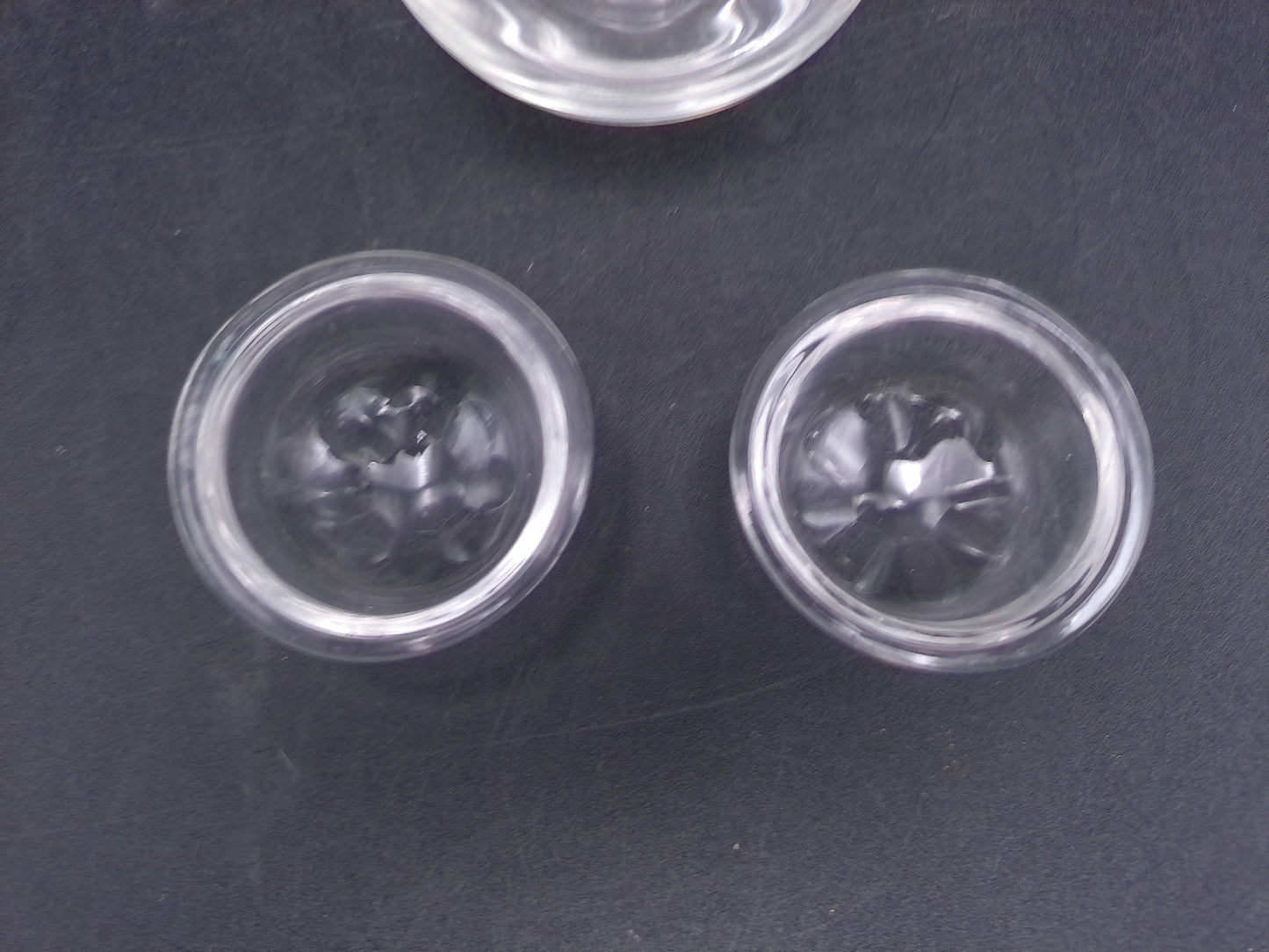 Set of 2 small Glass bowls and a small Drinking glass Vintage