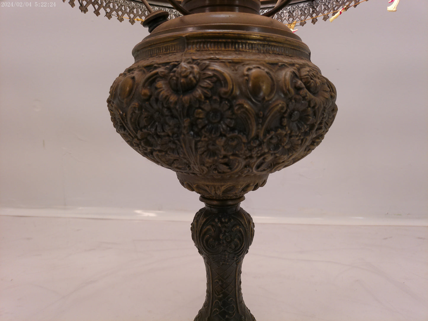 Antique Old Parlor Hurricane Lamp