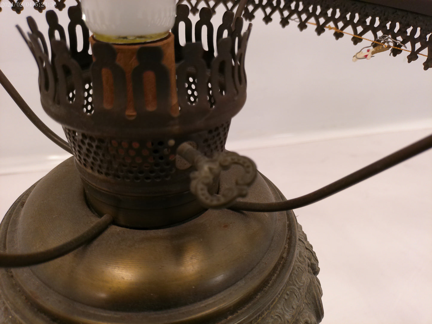 Antique Old Parlor Hurricane Lamp