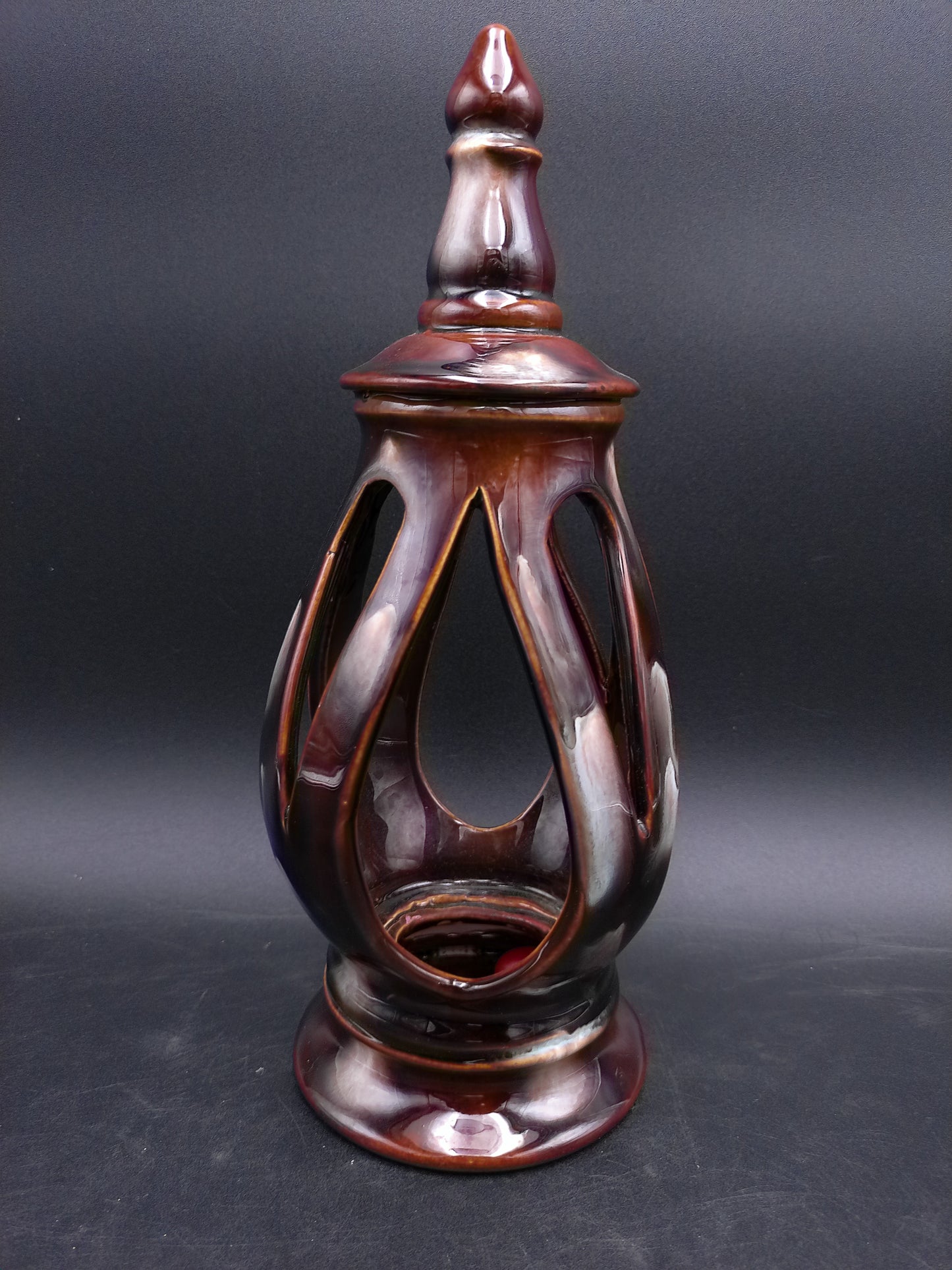 Cermanic Decorative Keepsake Urn Candle Lantern Holder Vintage