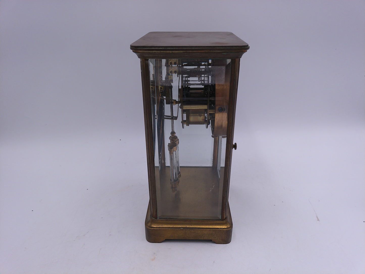 Ansonia Clock Crystal Regulator Brass Mantle Clock Vintage #3