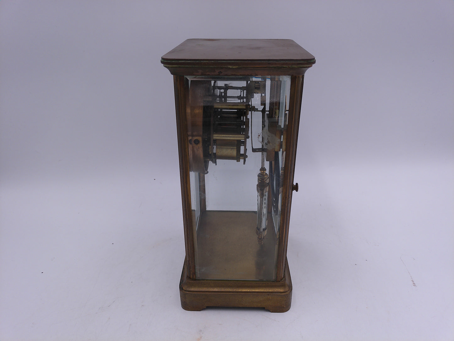 Ansonia Clock  Crystal Regulator Brass Mantle Clock Vintage #2