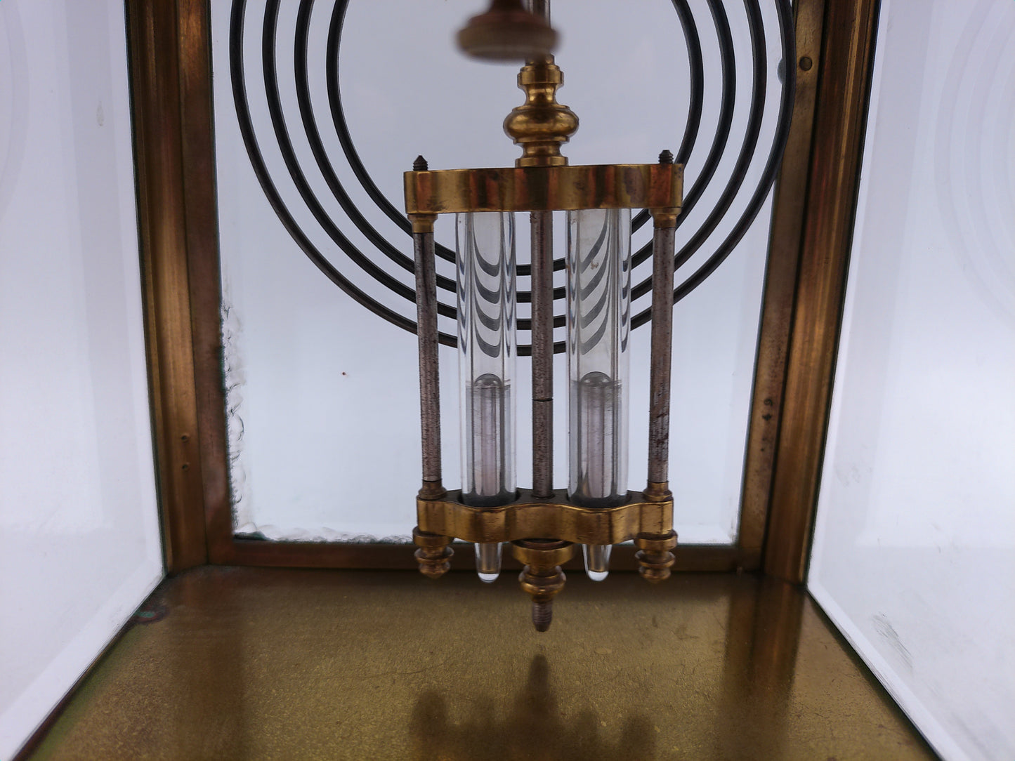 Ansonia Clock Crystal Regulator Brass Mantle Clock Vintage #3