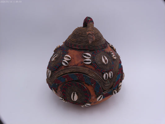 African  Tsonga Gourd Vessel Decorative