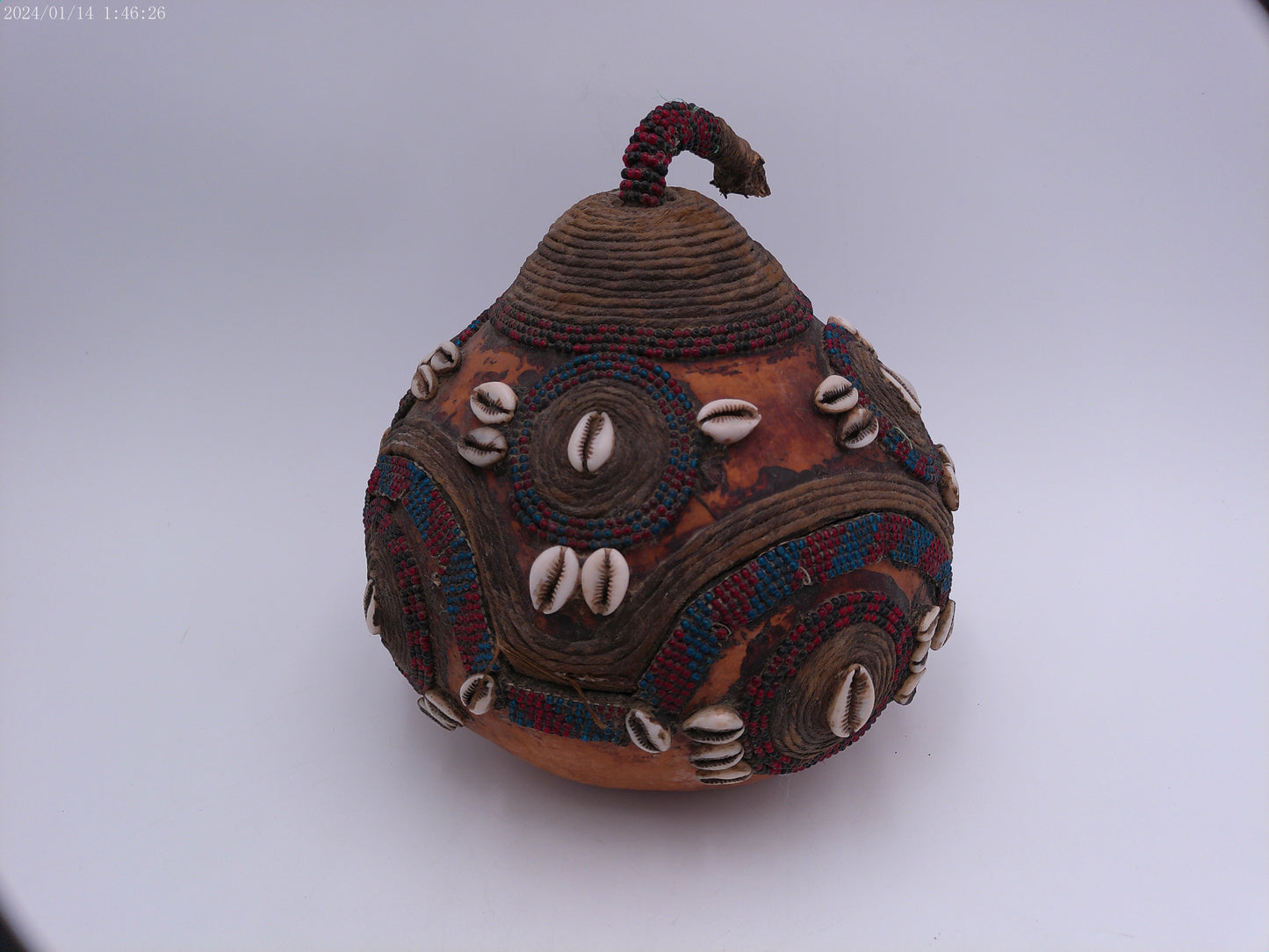 African  Tsonga Gourd Vessel Decorative