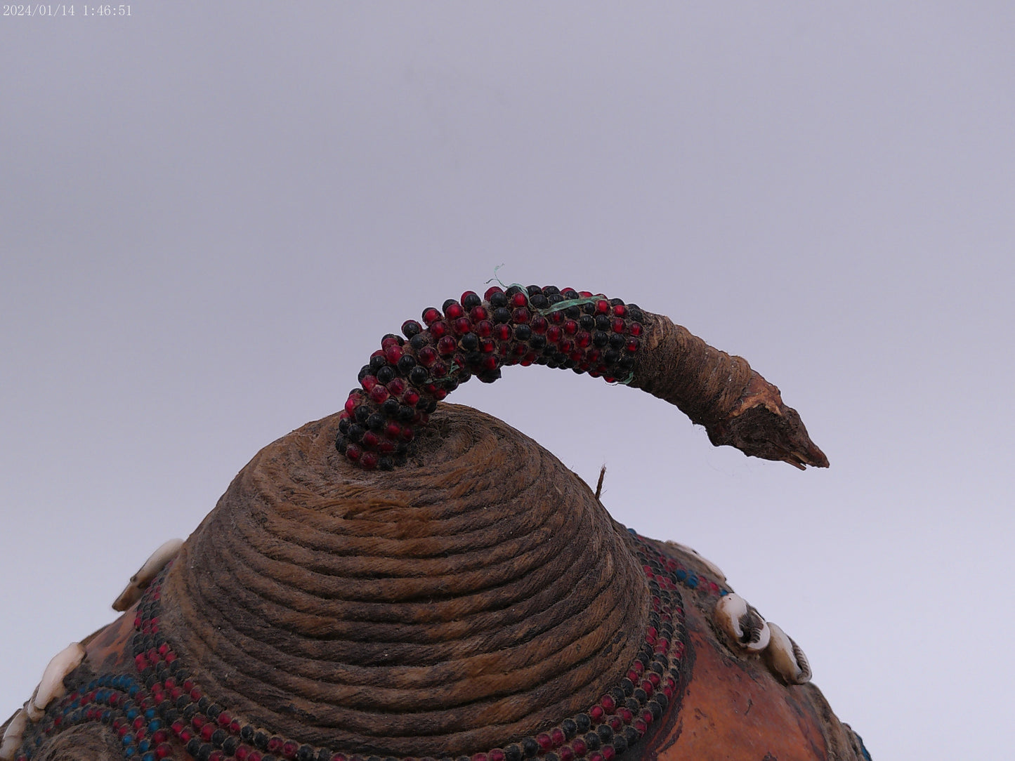 African Tsonga Gourd Vessel Decorative