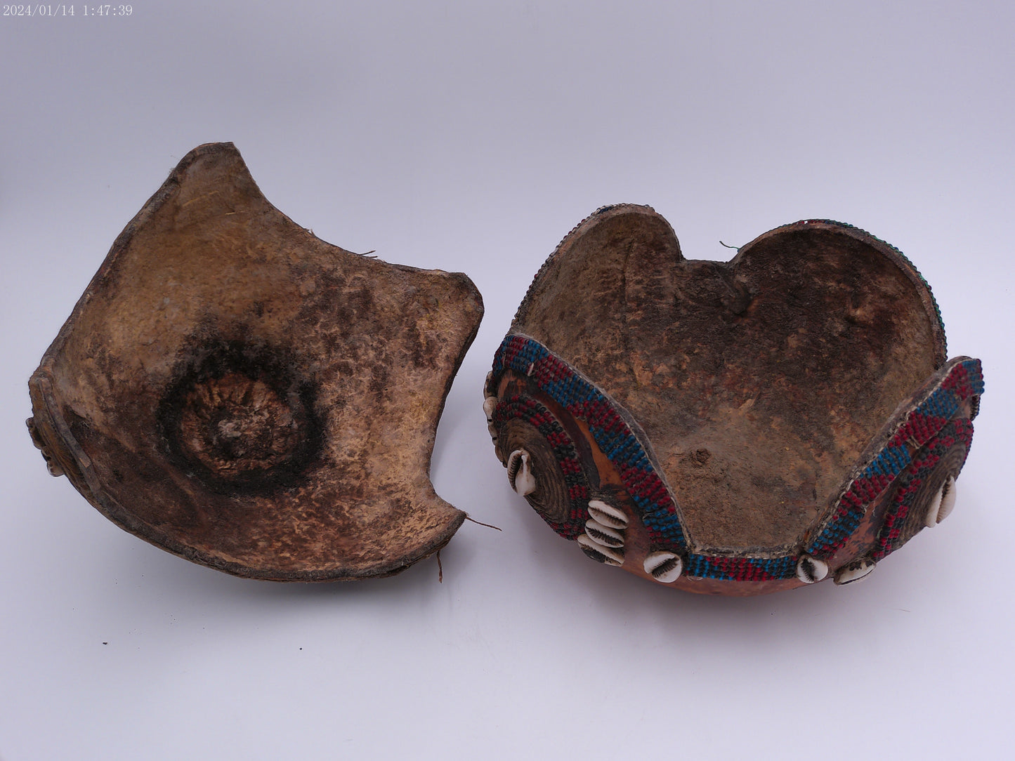 African Tsonga Gourd Vessel Decorative