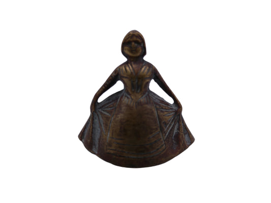 antique brass Lady hand bell vintage