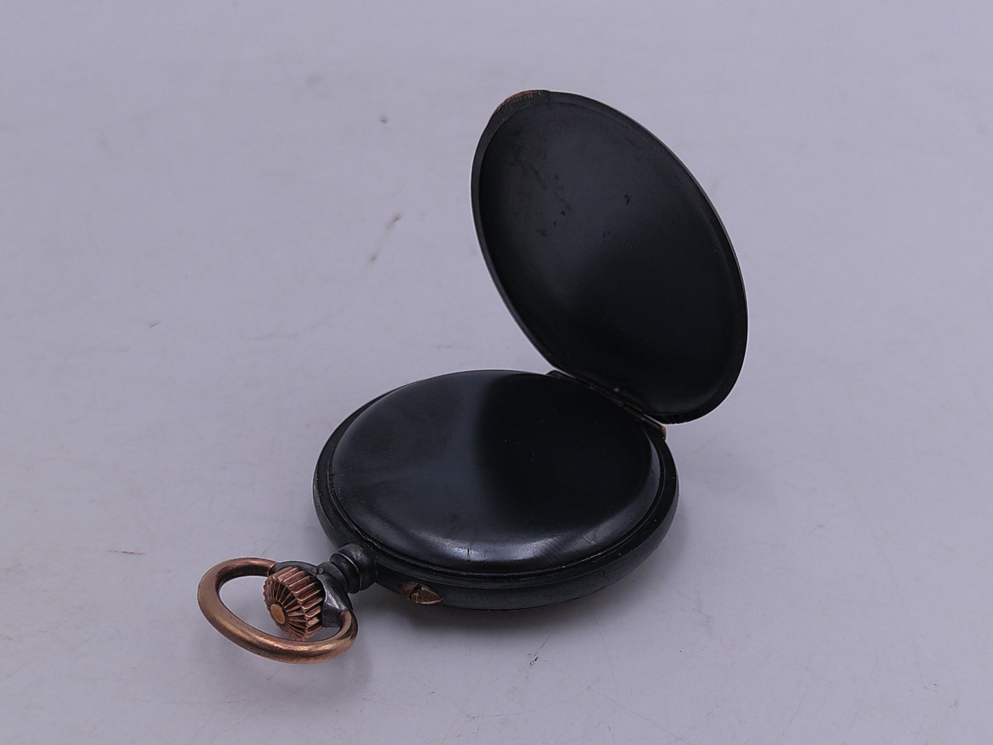 Swiss  Pocket Watch  Gun Metal super Rare,  Professionally Serviced and Cleaned