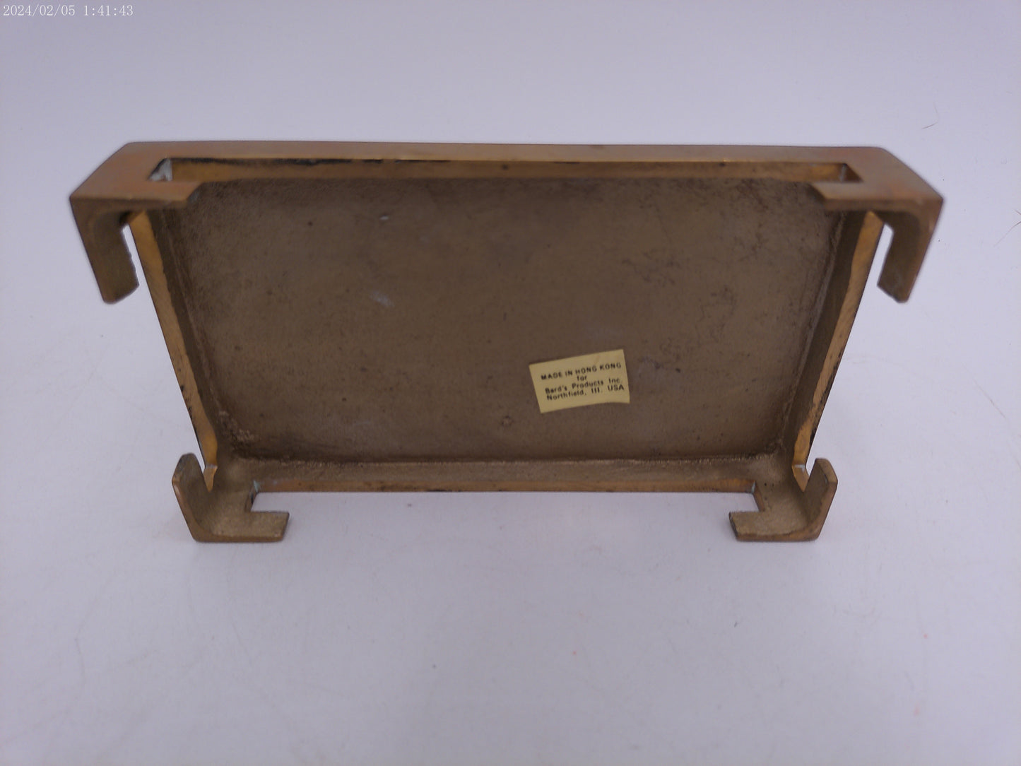 lot of 3 Brass Objects  Country Kitchen Solid Brass Spade Bull and mini stand