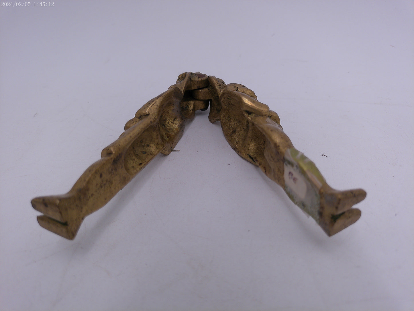 Solid Brass Court Jester & Jestress   Nut Cracker 4.5"