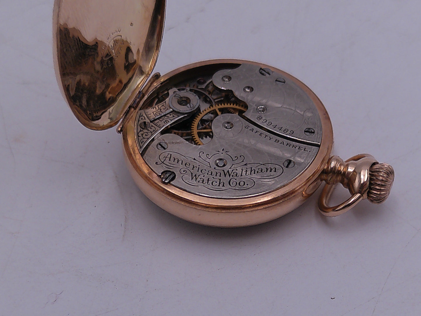 Waltham Pocket Watch 1892 Gold 14K   5 Jewels Vintage Working