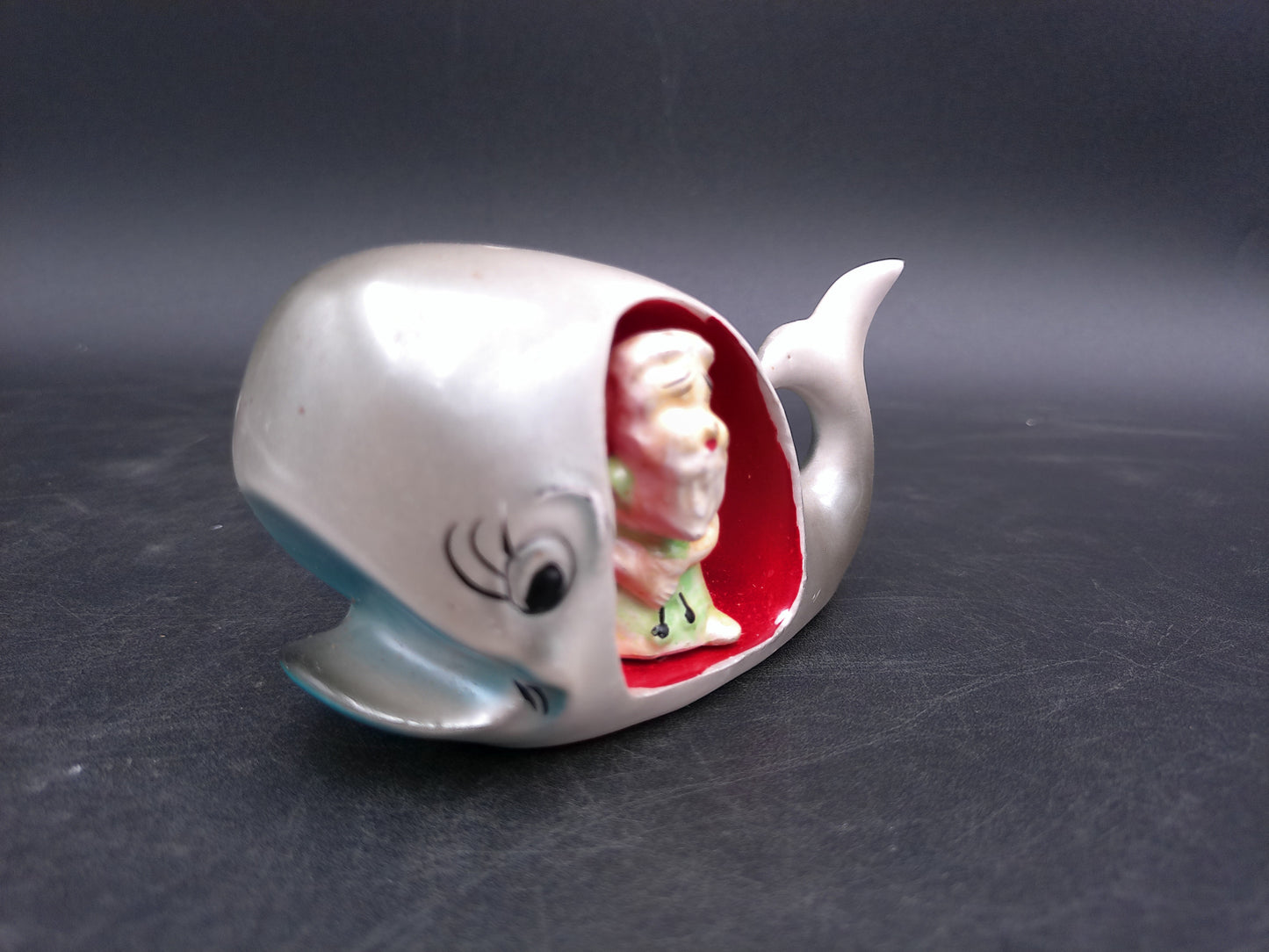 Enesco Jonah and the Whale Salt and Pepper Shaker Vintage