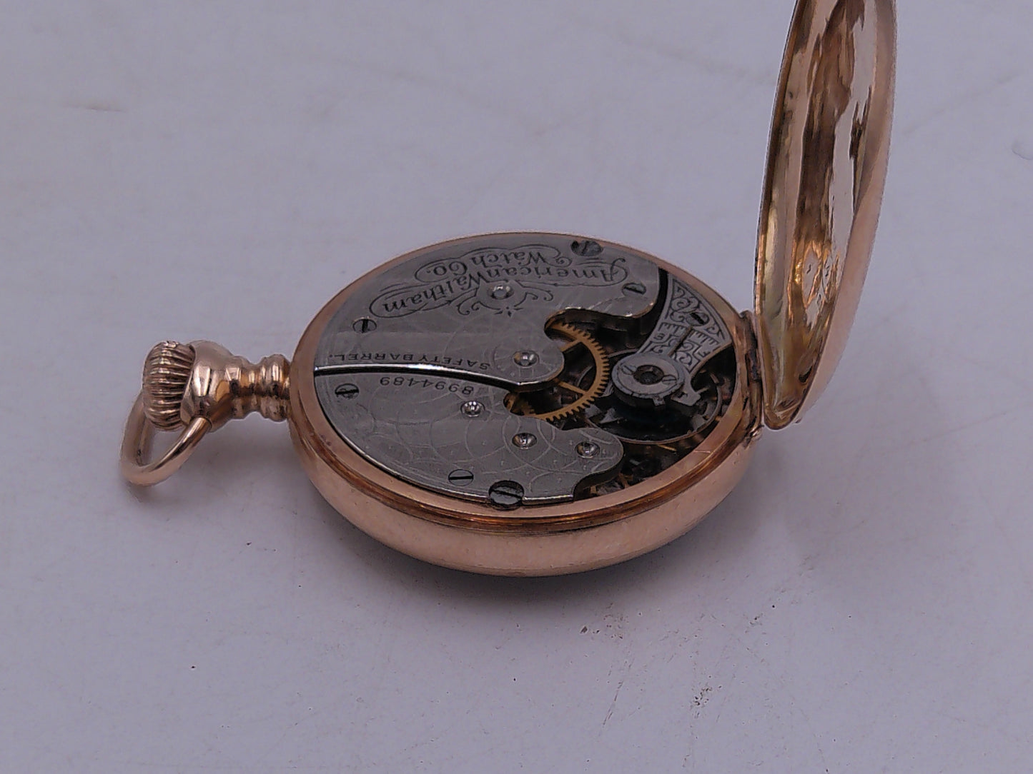 Waltham Pocket Watch 1892 Gold 14K   5 Jewels Vintage Working