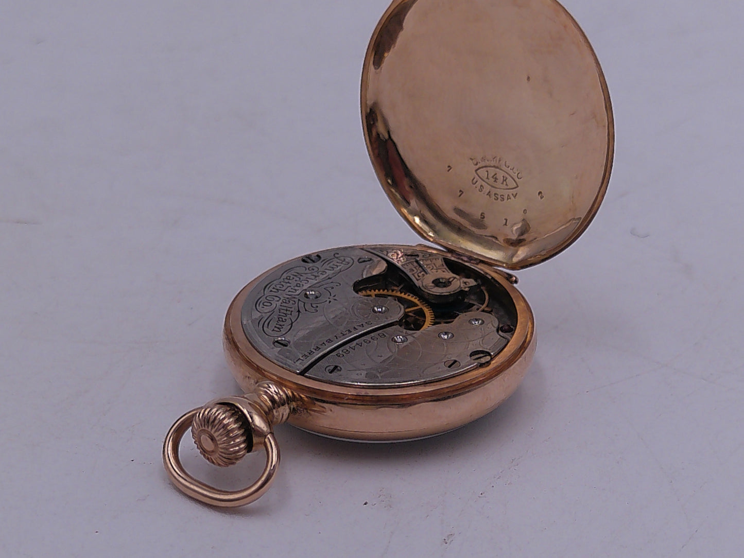 Waltham Pocket Watch 1892 Gold 14K   5 Jewels Vintage Working