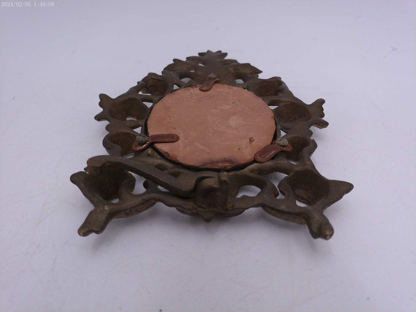 Antique Ornate Fancy 8” Heavy Victorian Picture Frame W Easel Stand