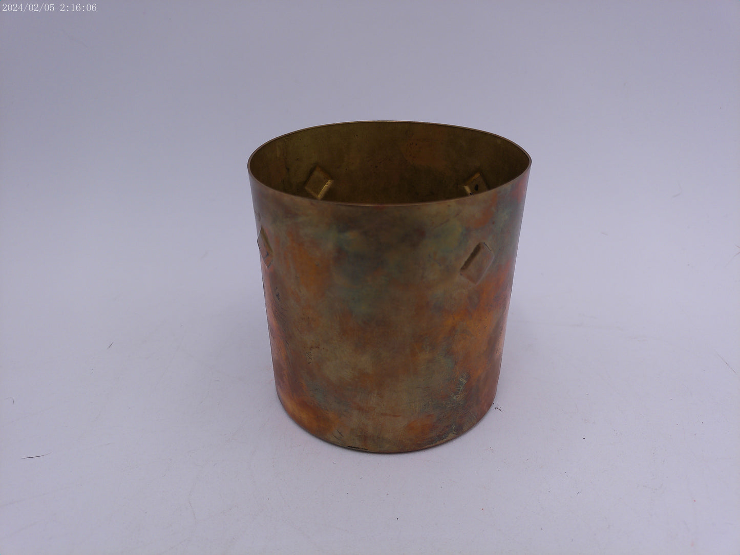 Brass Cup Container Vintage Design