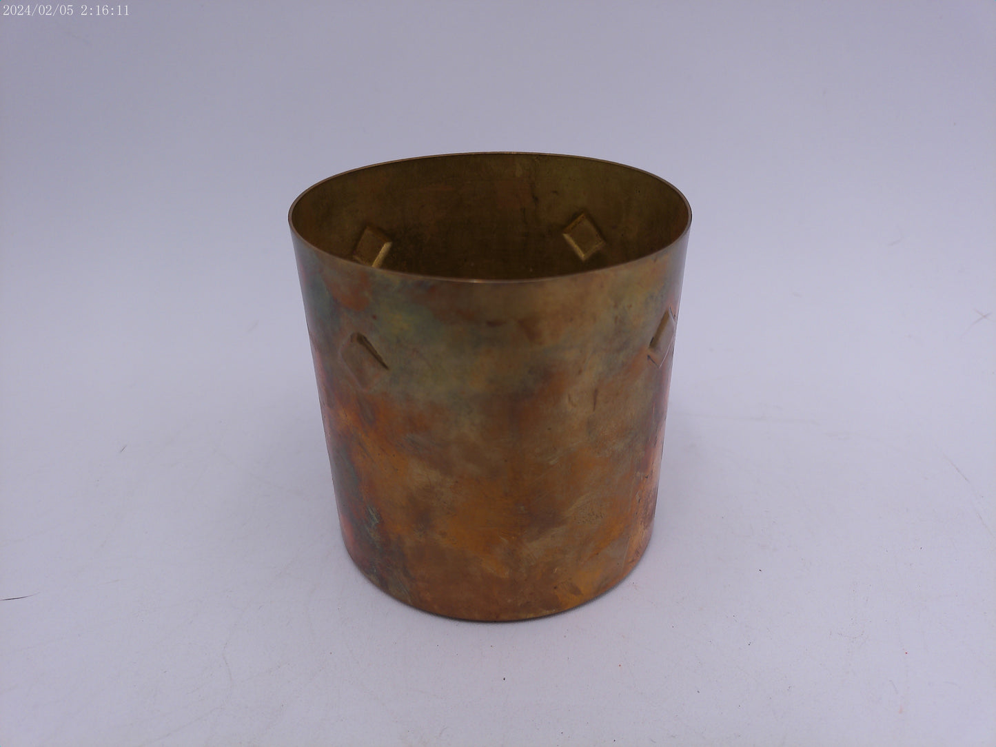 Brass Cup Container Vintage Design