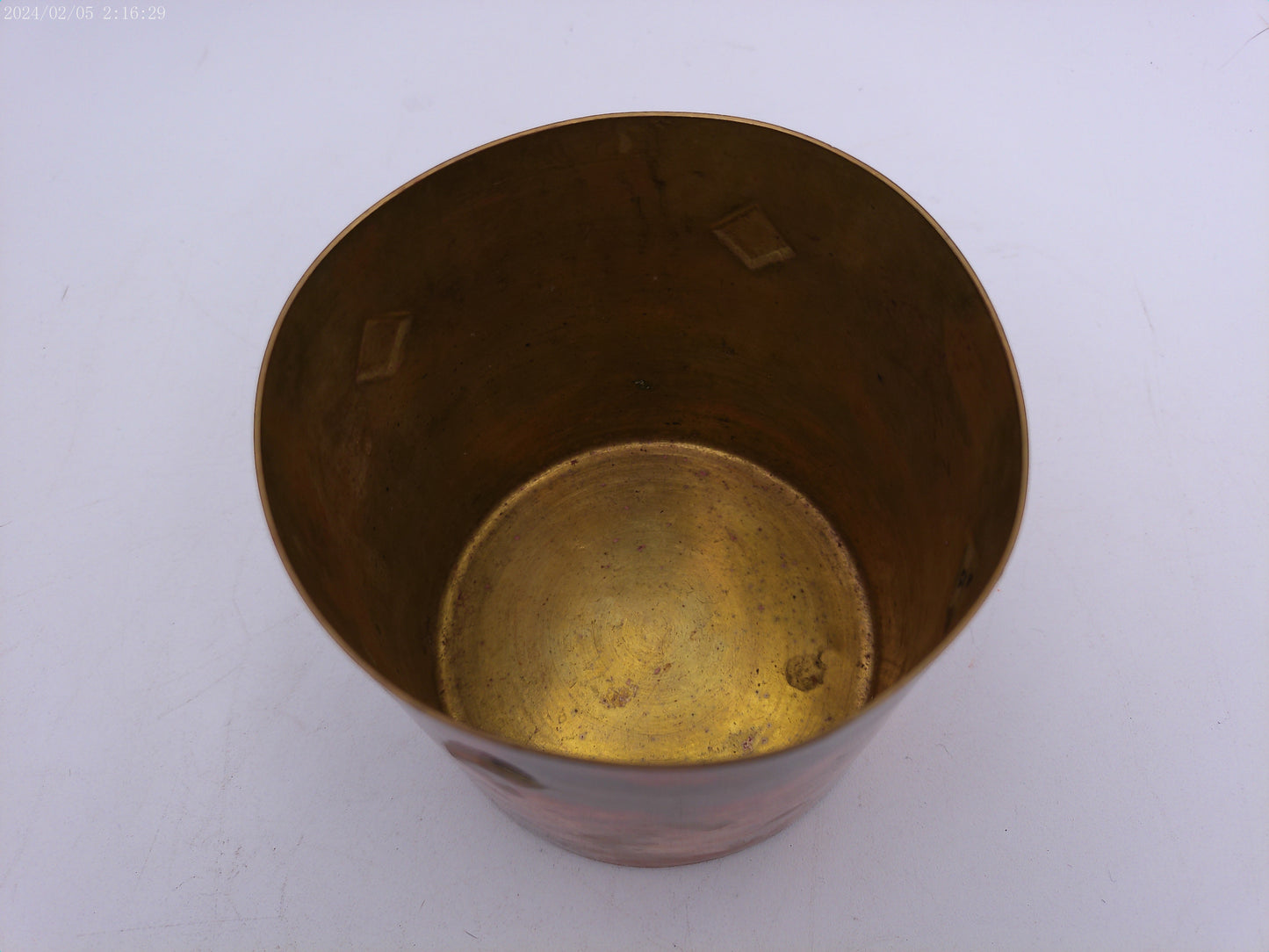 Brass Cup Container Vintage Design