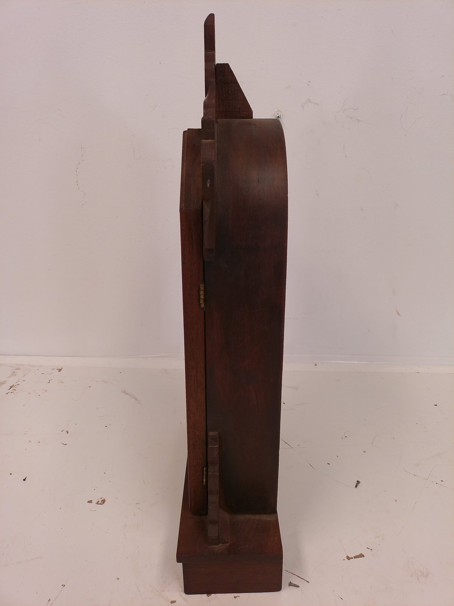 Ansonia Walnut Kitchen Clock with key and pendulum Working Vintage
