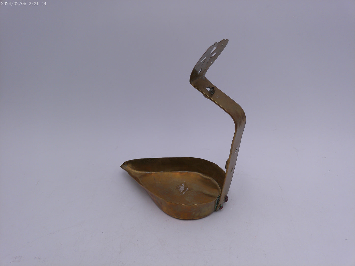 ANTIQUE 18TH CENTURY BLACKSMITH HAND FORGED Steel WHALE FAT OIL BETTY LAMP LIGHT