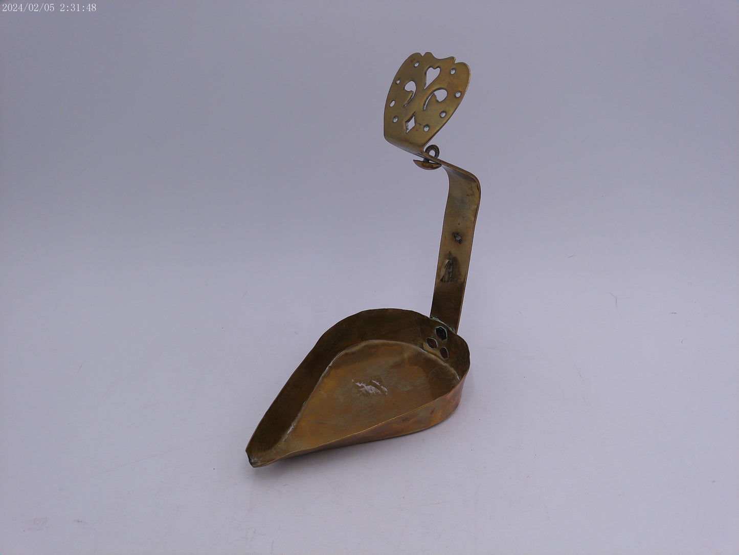 ANTIQUE 18TH CENTURY BLACKSMITH HAND FORGED Steel WHALE FAT OIL BETTY LAMP LIGHT