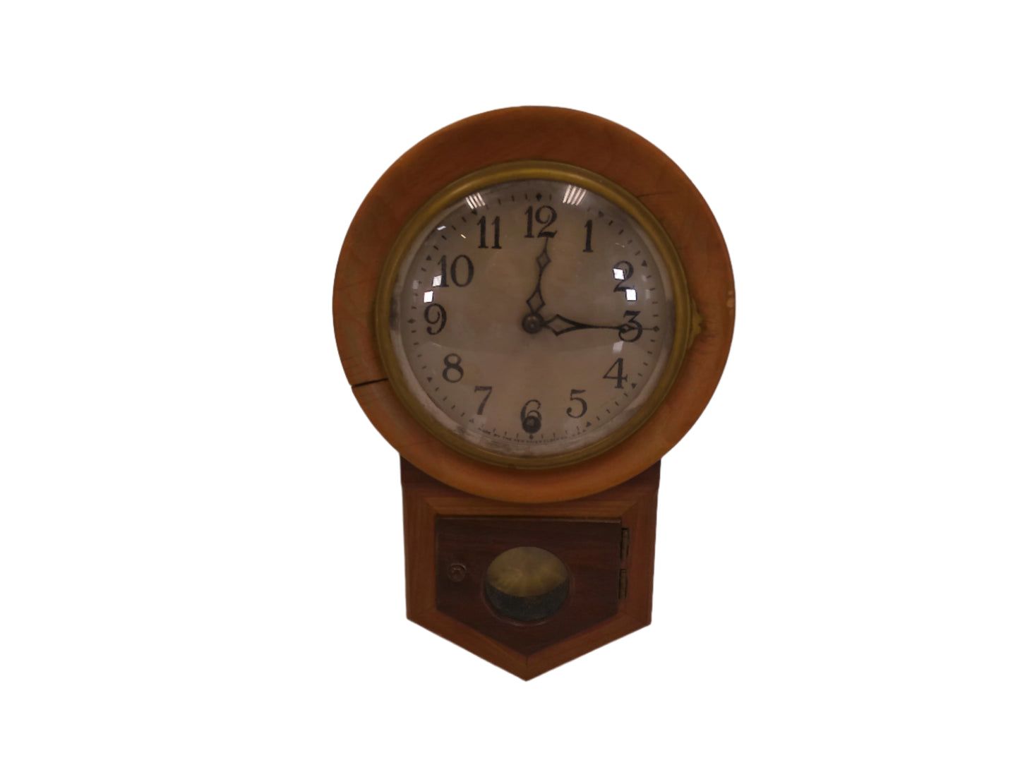 New Haven Clock Co Wall Clock  Diminutive 11.5" tall Works