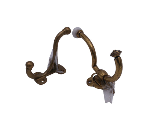 Brass Hooks Vintage Lot of 2 different Hooks