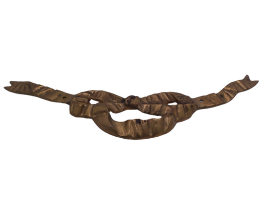 Vintage Brass Ribbon Decor. 14" Vintage Brass Ribbon Wall Decoration