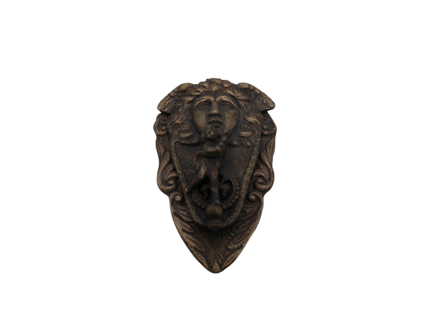 Antique Brass Beautiful Maiden Goddess Decorative Door Knocker